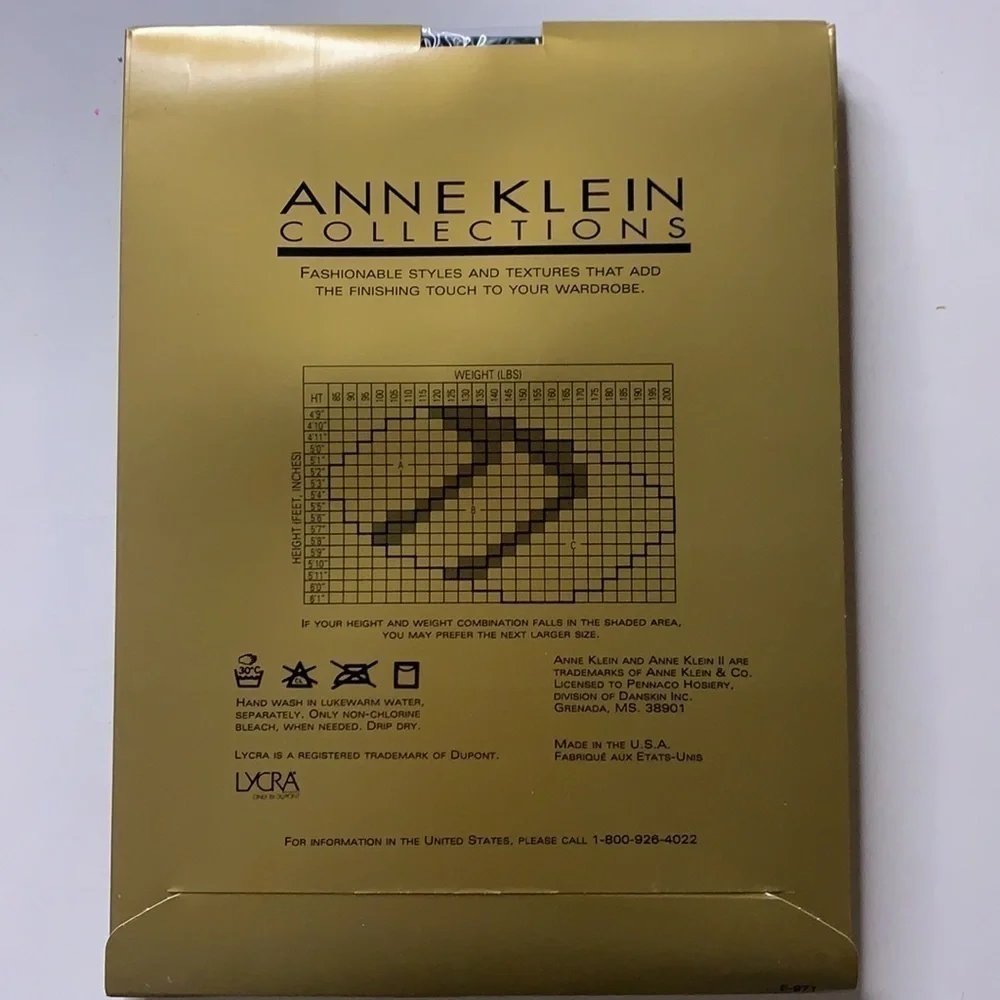 NWT Anne Klein Signature opaquecontrol top black navy pantyhose with Lycra
